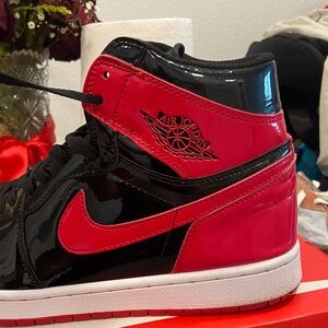 Air Jordan Black and Red High-Top Sneakers